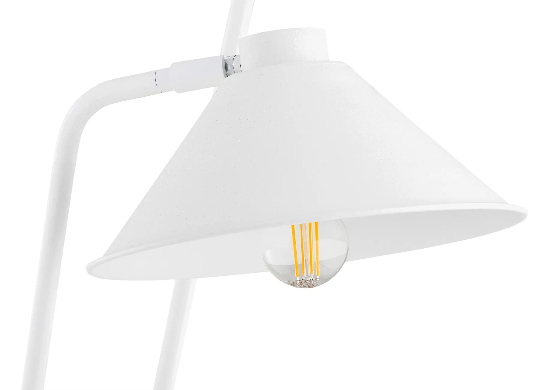 Lampa podłogowa Gabian biała z dwoma kloszami i regulacją - 7074