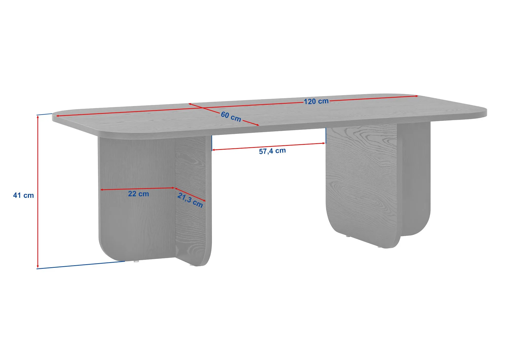 Stolik kawowy AKIRA 60x120 dąb sapphire — zdjęcie 6