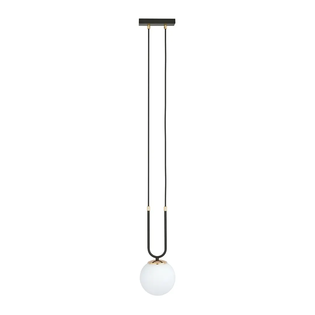 Lampa wisząca GLAM 1 czarny biały — zdjęcie 2