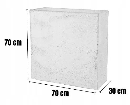 DONICZKA zewnętrzna betonowa SEVRAN 70x30x70 antracyt - LD_TZ000552