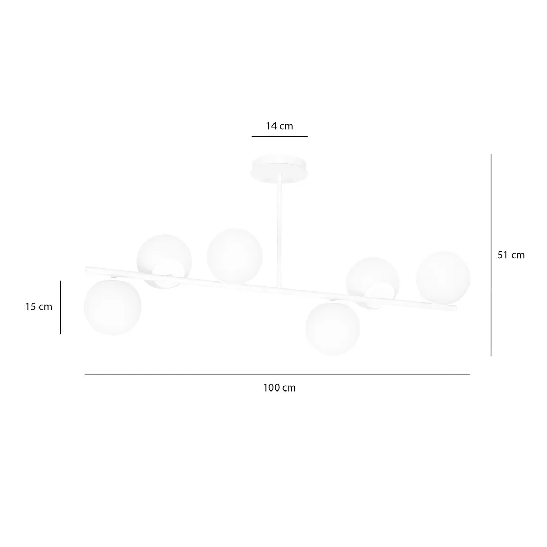 Lampa wisząca BIOR 6 biała — zdjęcie 9