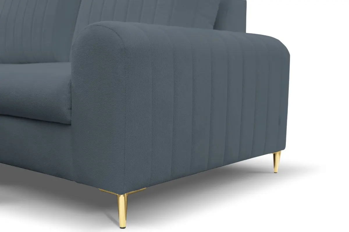 Narożnik rozkładany z pojemnikiem MONACO LOFT 251 cm lewy niebieski