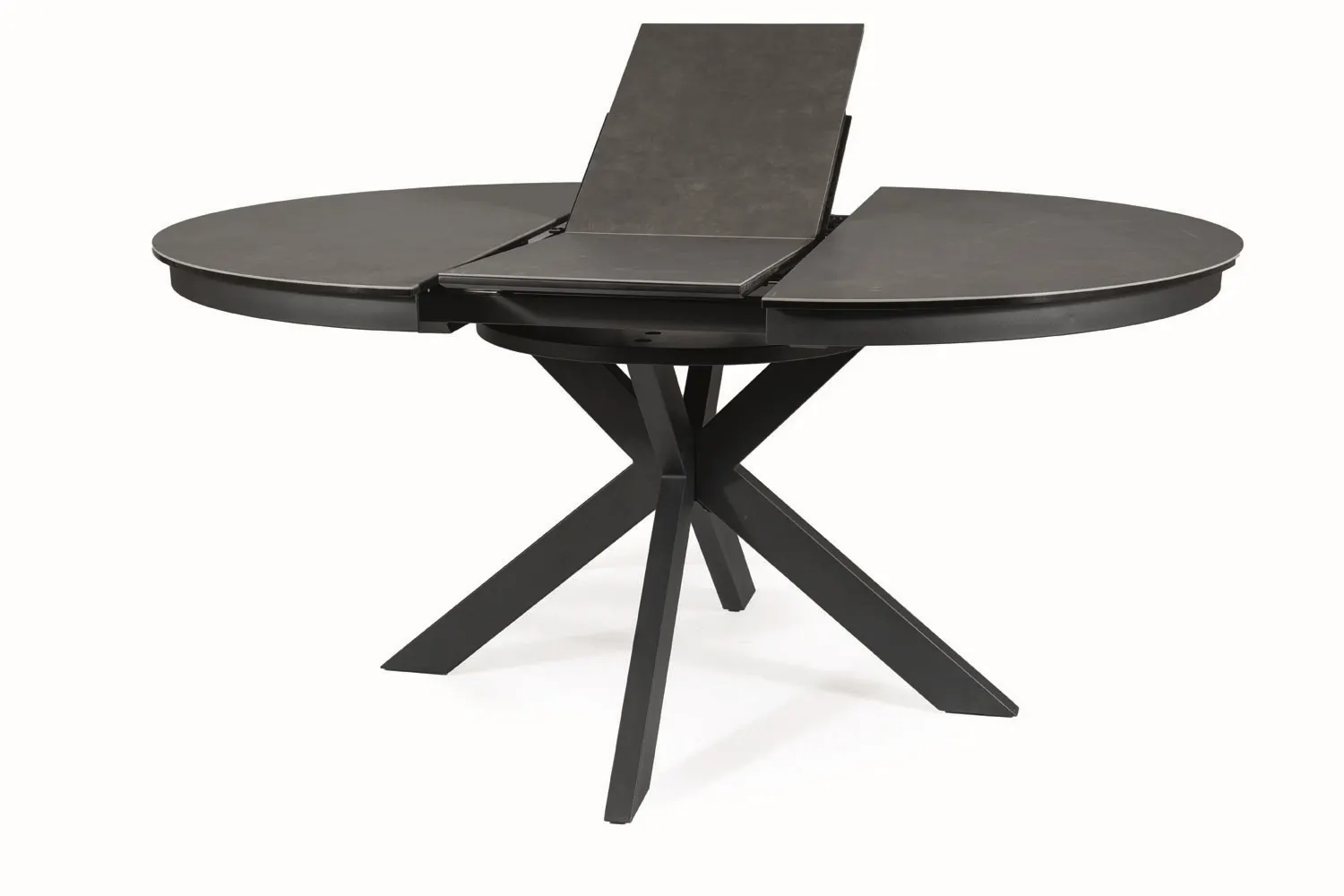 Stół rozkładany PORTO CERAMIC 120x120(160) efekt marmuru ciemnoszary - PORTOCC120