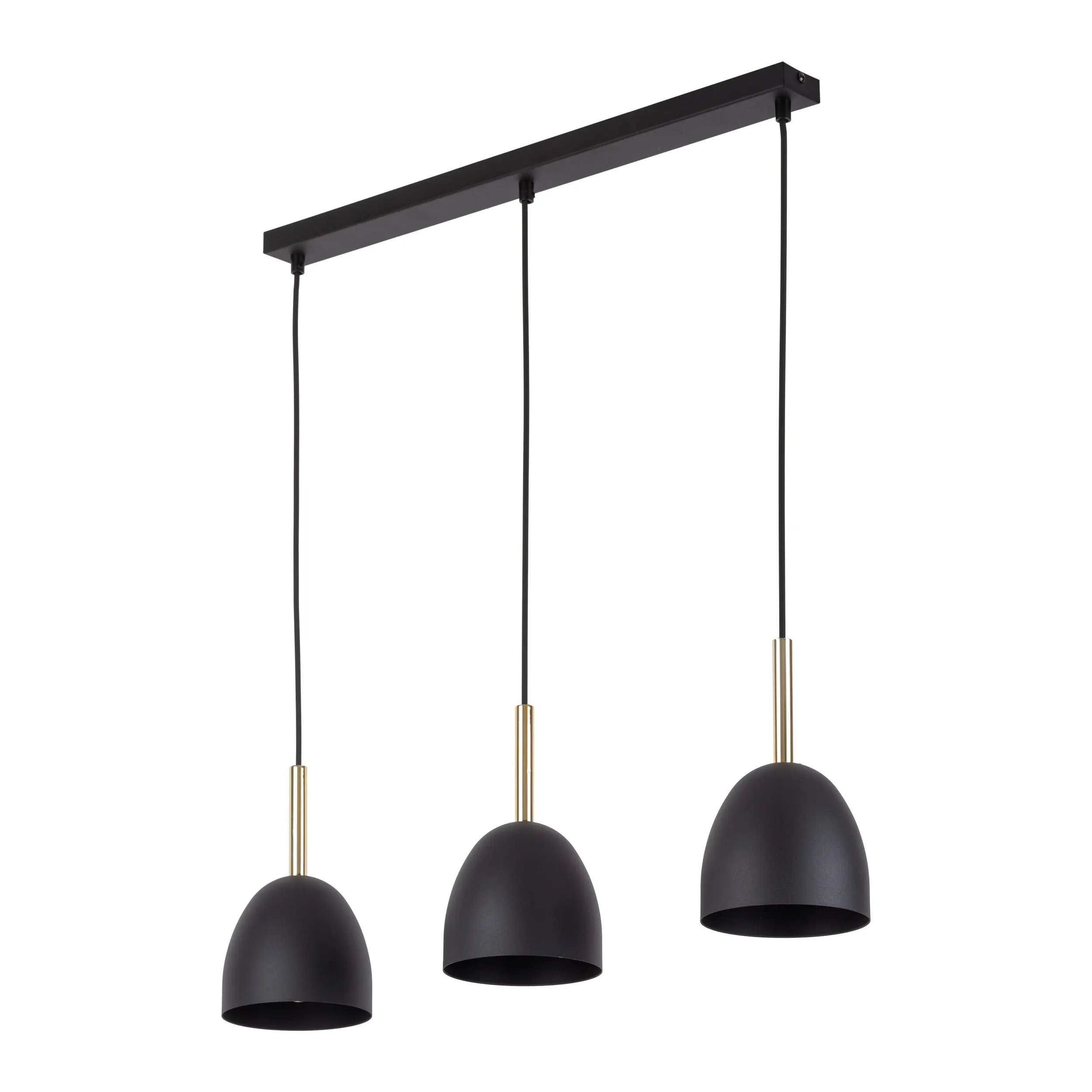 Lampa wisząca NORD czarna ze złotymi elementami 130x68x13cm