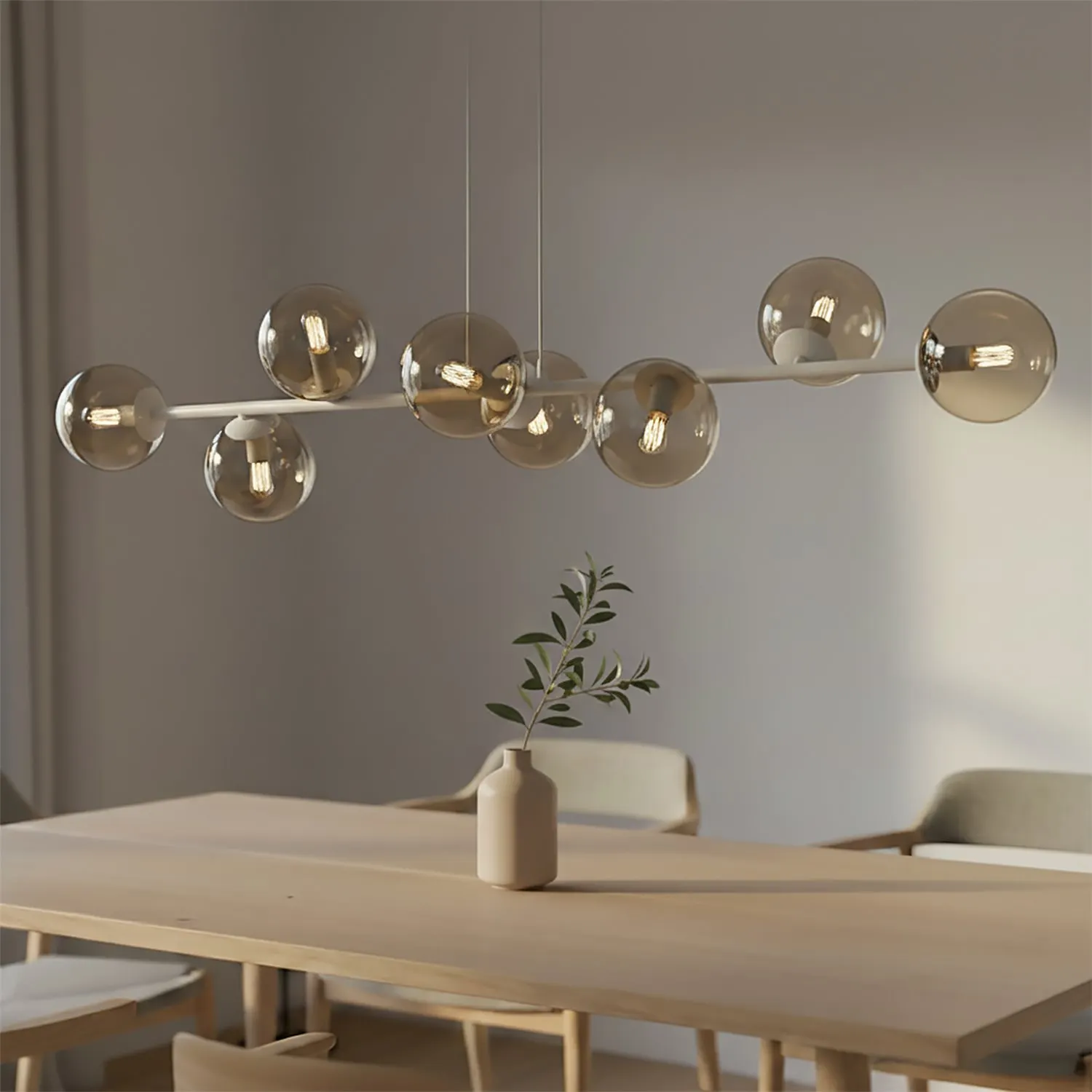 lampa wisząca, kule szkło, mikroled dom, kinkiet sufitowy, złoty beżowy