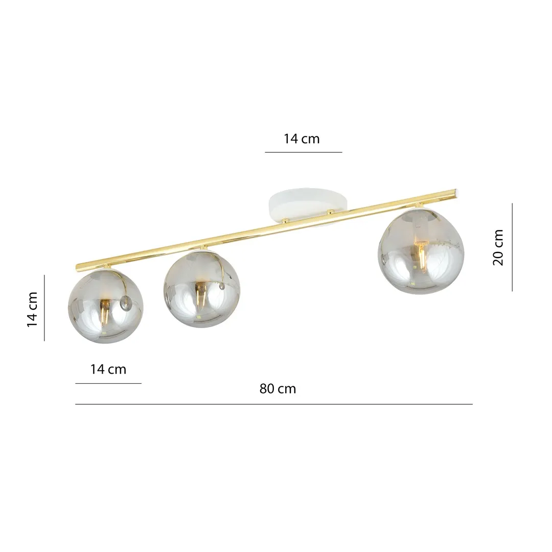 Lampa sufitowa MONZA Biały,Złoty 1251/3 - 1251/3