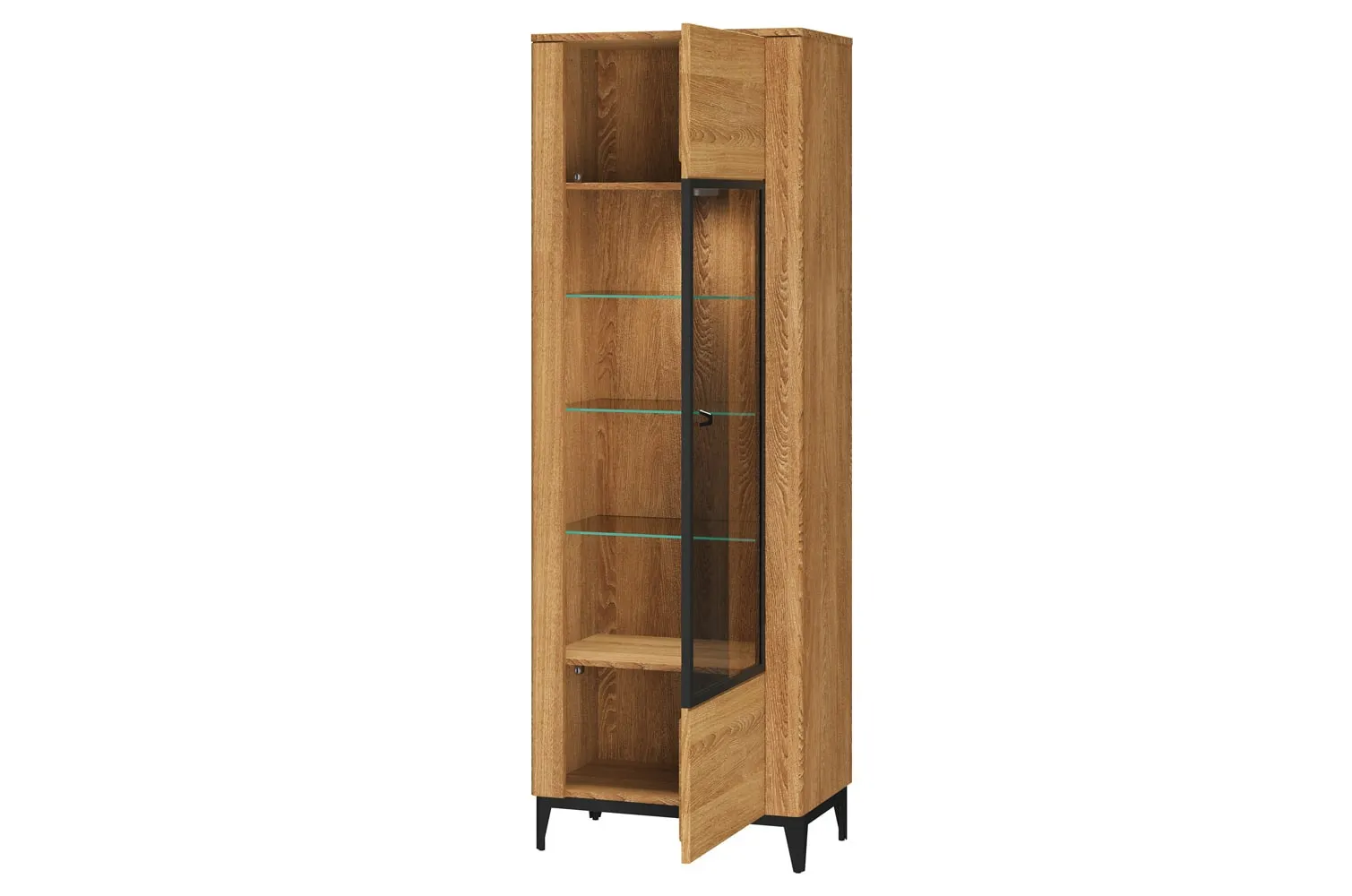 Witryna 1-drzwiowa PORTO 10 lewa/prawa - dąb złoty - TH-100-1609