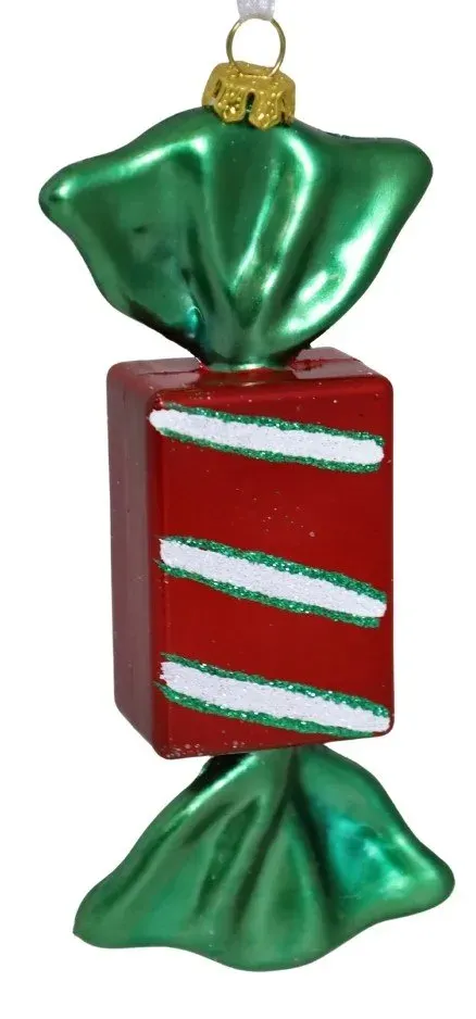 Bombka plastikowa CUKIEREK mały 8355 czerwono-zielony Bombka plastikowa CUKIEREK mały 8355 czerwono-zielony