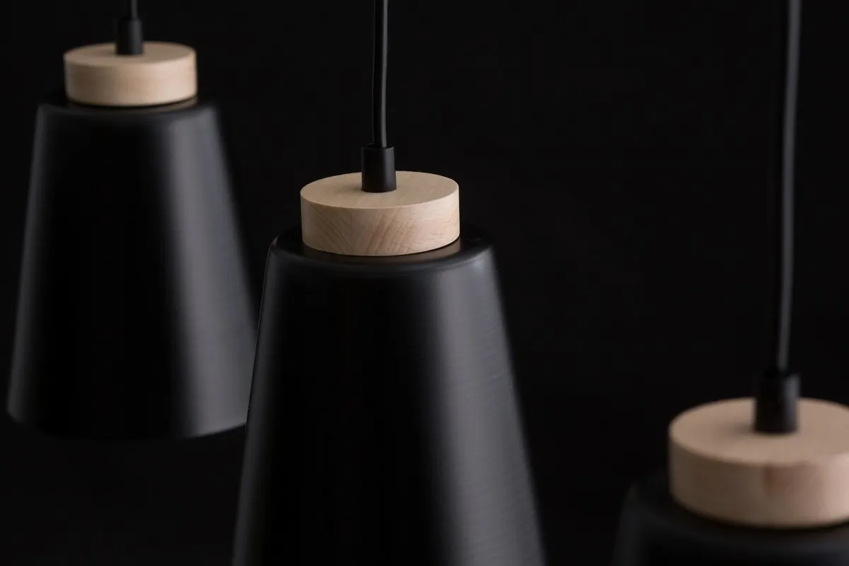 Lampa sufitowa ATLAS 3 czarny naturalny — zdjęcie 5