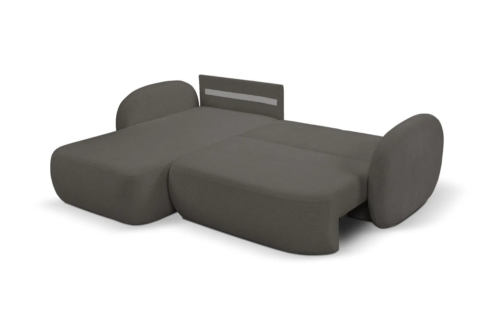 Narożnik rozkładany z pojemnikiem OLIO SICURIO 248 cm lewostronny grafitowy - OLIO_NAR_SICURIO80_L