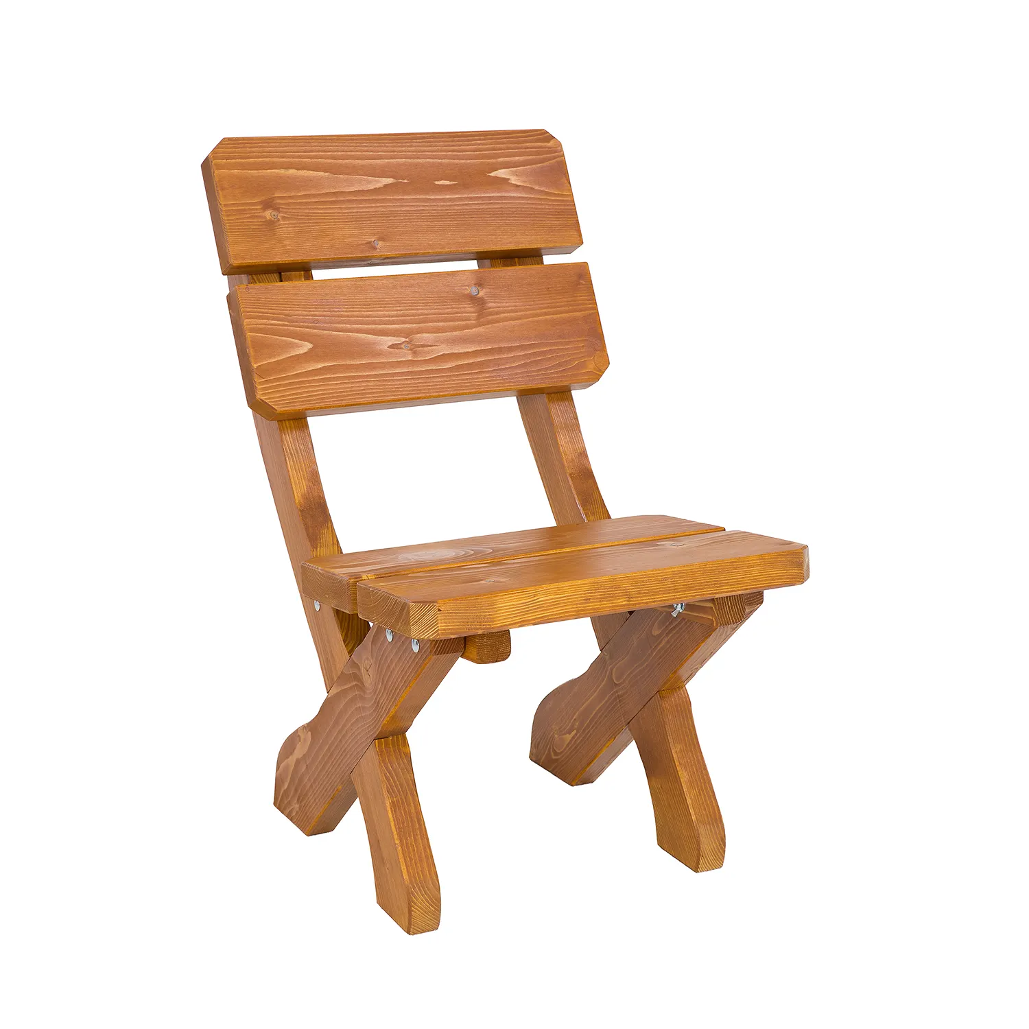 Krzesło ogrodowe drewniane MARIO świerk kolor dąb - DR_MO111_KRZESLO