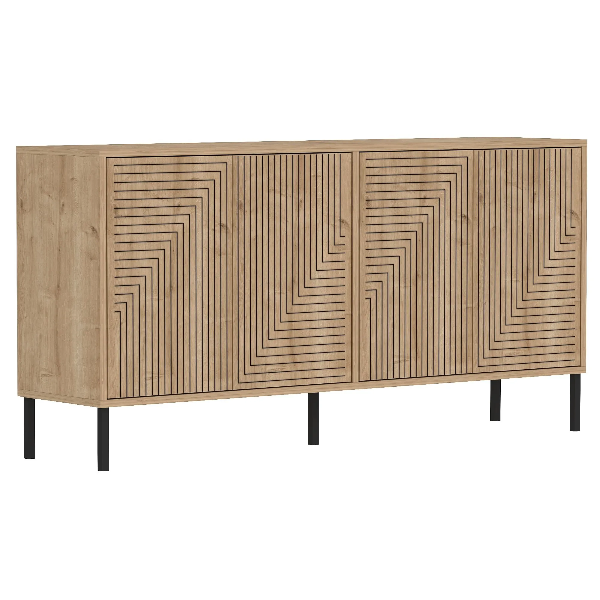 Komoda 4-drzwiowa EVOLET 150 cm dąb sapphire Komoda 4-drzwiowa EVOLET 150 cm dąb sapphire