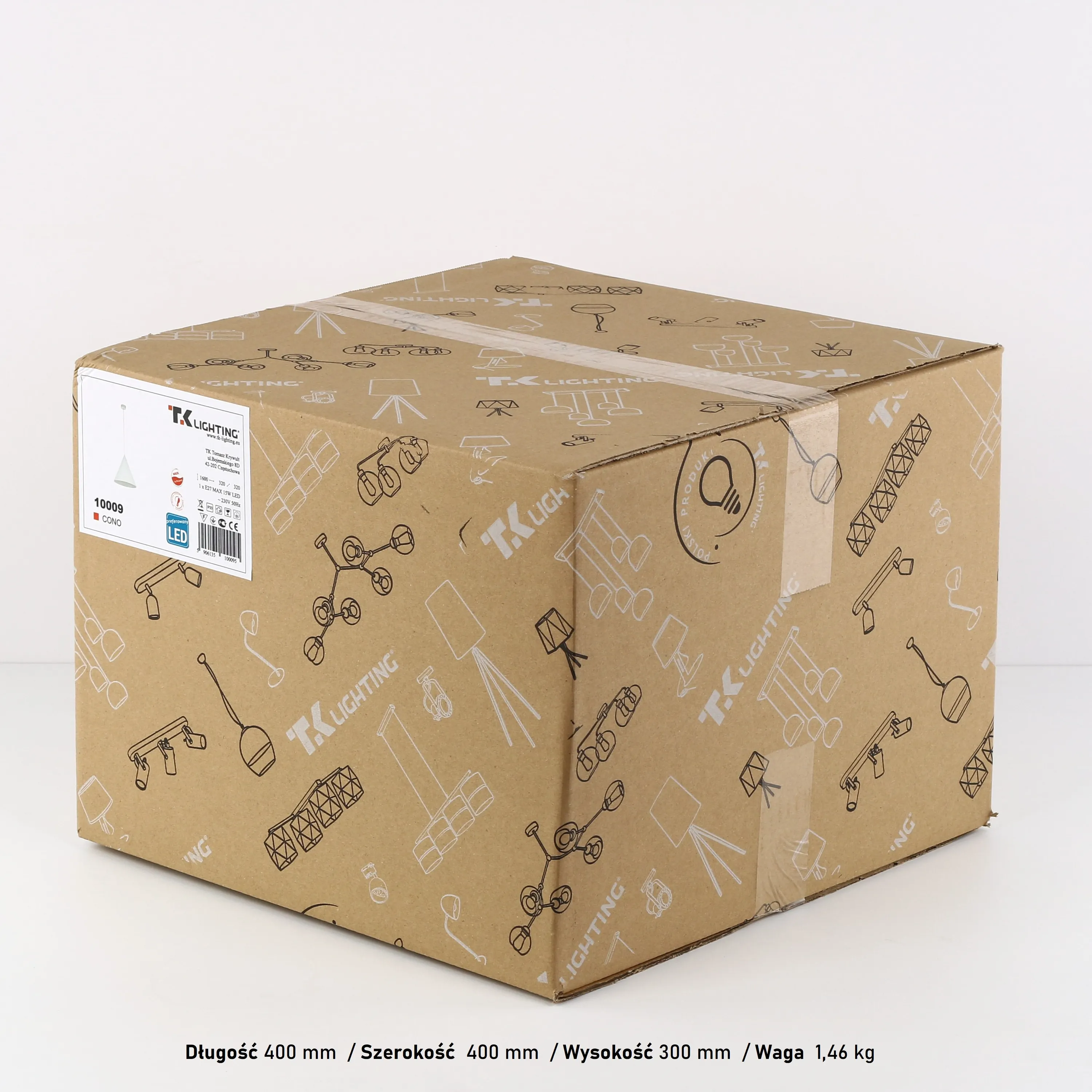 Lampa wisząca CONO biała 155x25cm - TK_10008