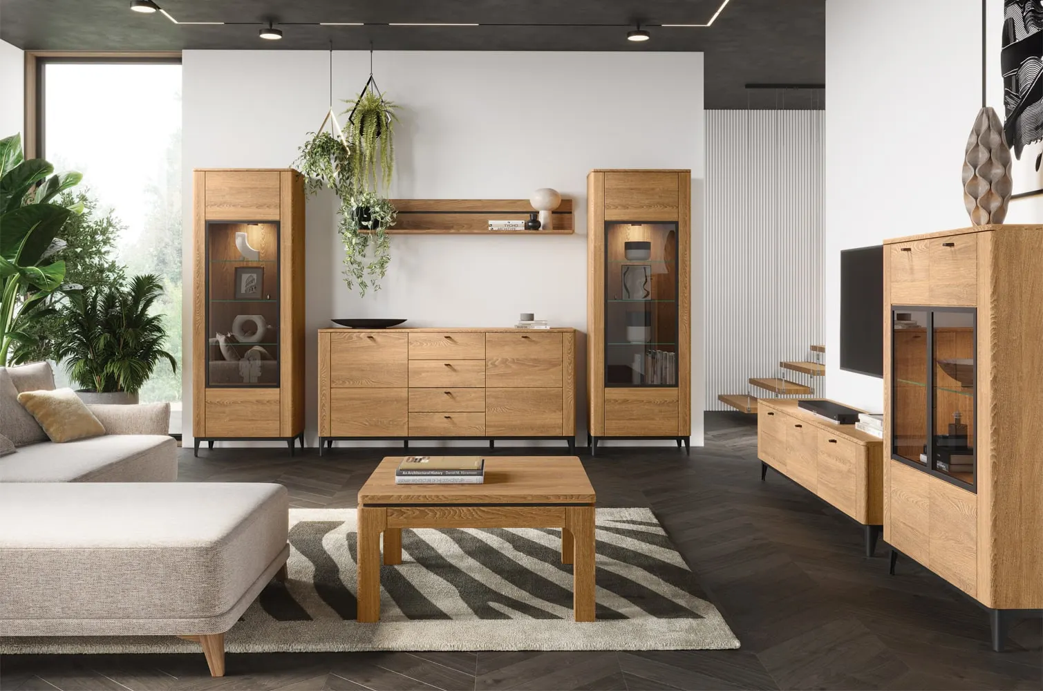 Półka ścienna PORTO 35 - dąb złoty - TH-100-1612