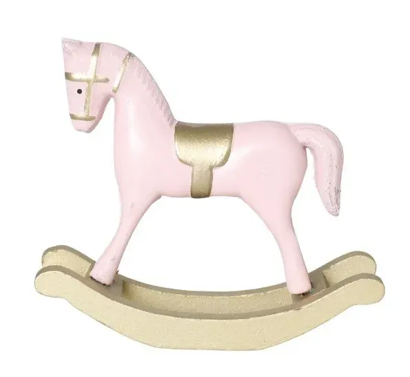 Koń na biegunach drewniany MAŁY 3241 różowy Koń na biegunach drewniany MAŁY 3241 różowy