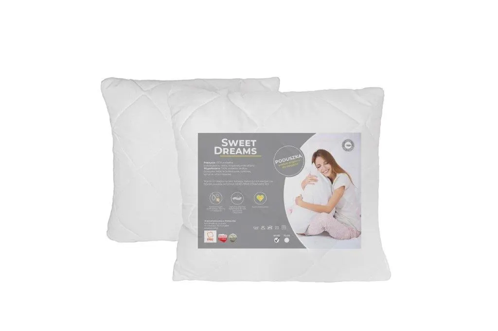 Poduszka pikowana 40X40 SWEET DREAMS biała - FARO_23989
