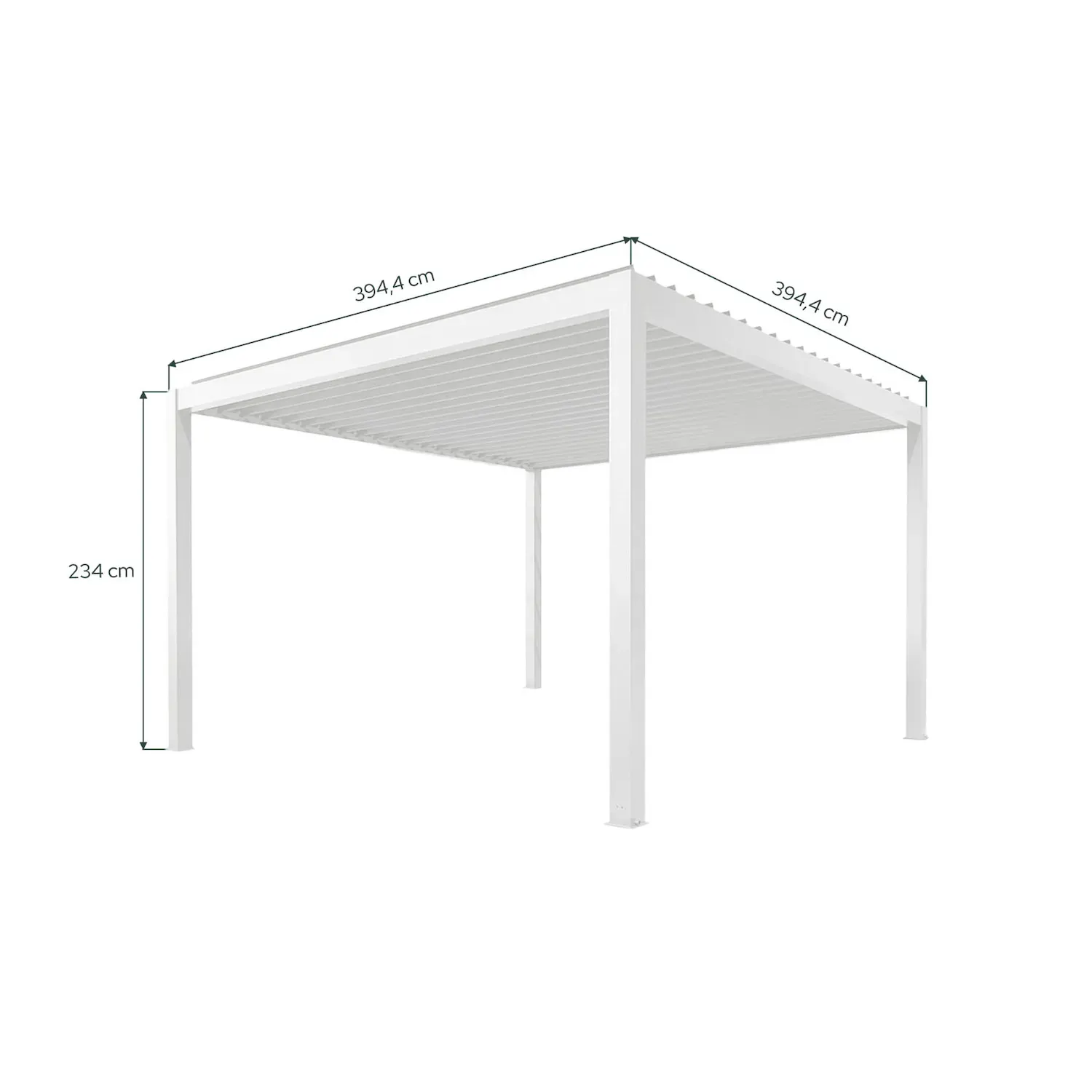Pergola manualna LUXE 4x4x2,3m biała z oświetleniem LED Esti&Esta — zdjęcie 7