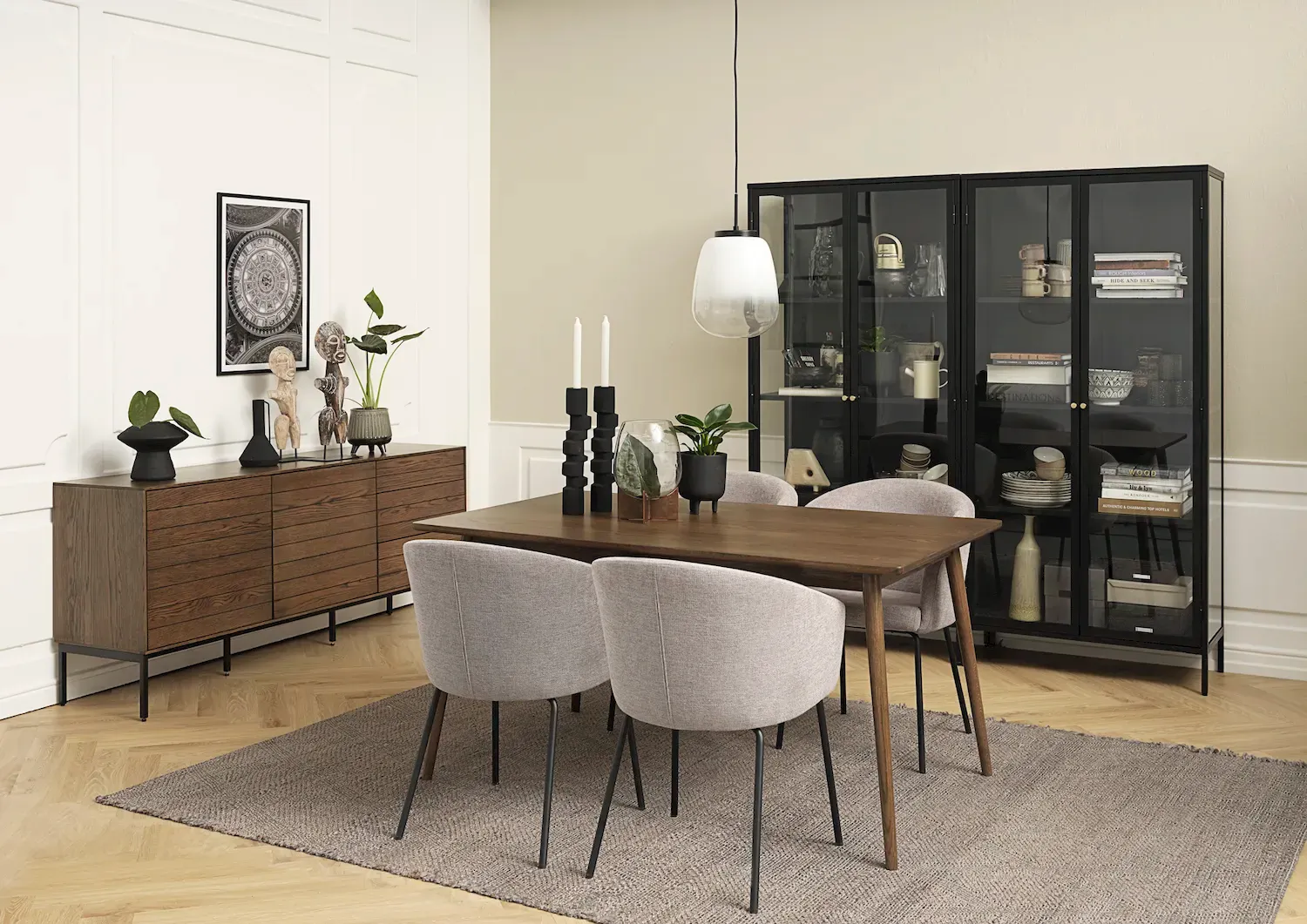 Stół rozkładany BARRALI 90x150-240 cm - dąb wędzony - UN_43242930