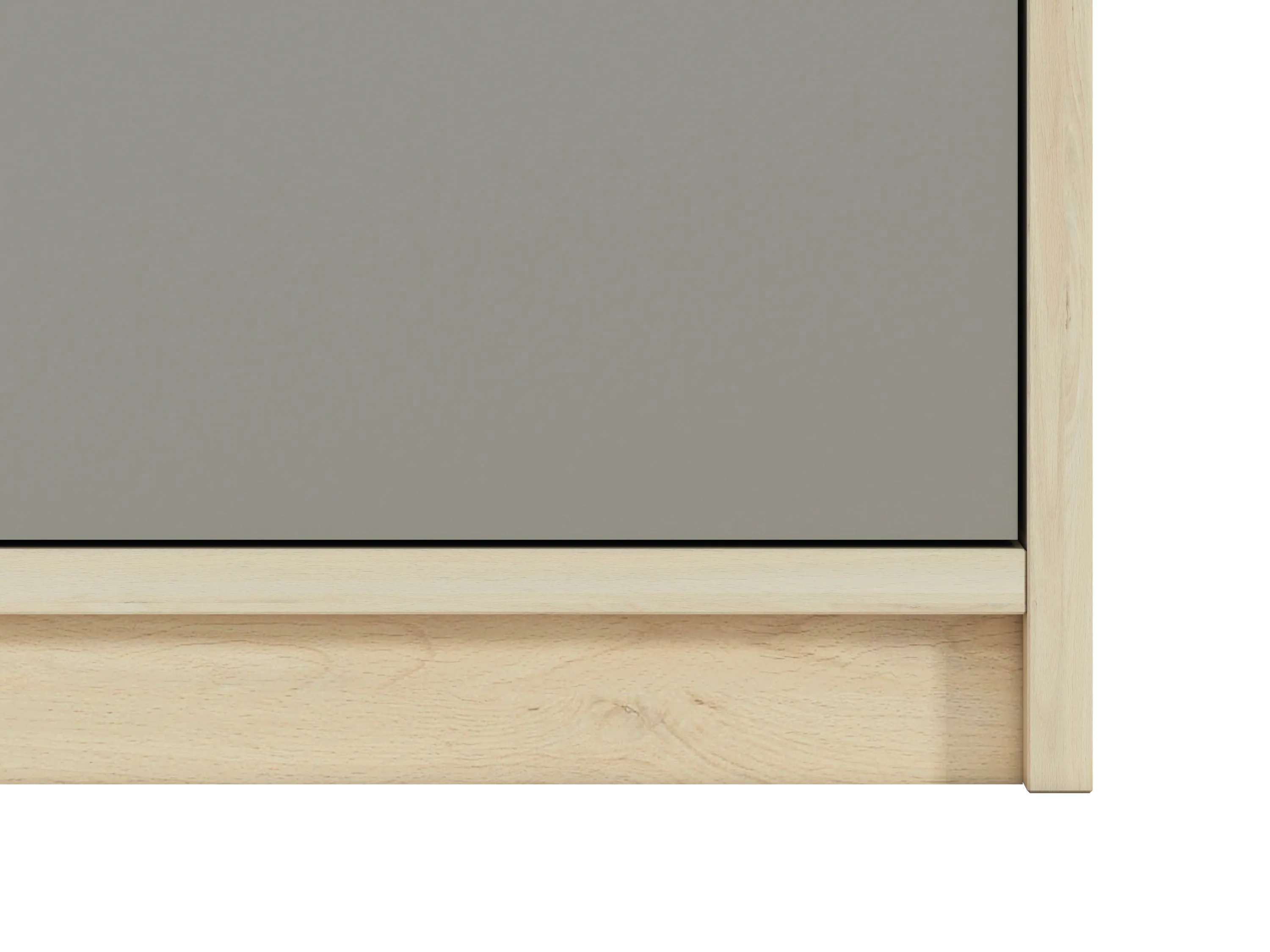 Biurko z szafką i szufladą DROP 14 buk fjord, biały, szary - 1DROP1401-001