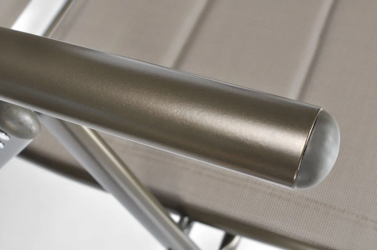 Krzesło ogrodowe składane MODENA aluminiowe brązowe - FE5906948105355