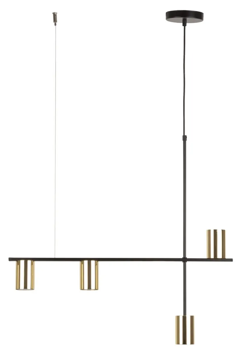 Lampa wisząca VENDO 4 czarna mosiądzowana Lampa wisząca VENDO 4 czarna mosiądzowana