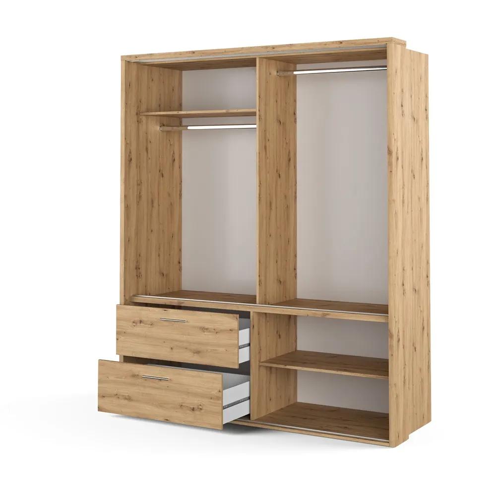 Szafa 2-drzwiowa z lustrem LED ARTI AR-22P 180cm dąb artisan - AR22PDA