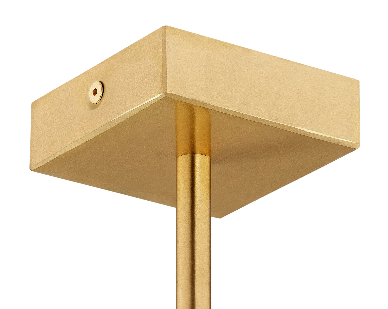 Żyrandol ABBANO metalowy mosiądz szczotkowany czarny okrągły klosz 103x60cm - 2133