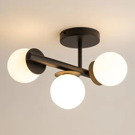 Lampa sufitowa/plafon AVOLA 3 biało-czarny - SI_40790