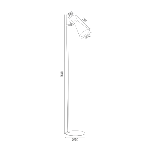 Lampa podłogowa LUKKA metalowa biała chromowana 164cm - 3891