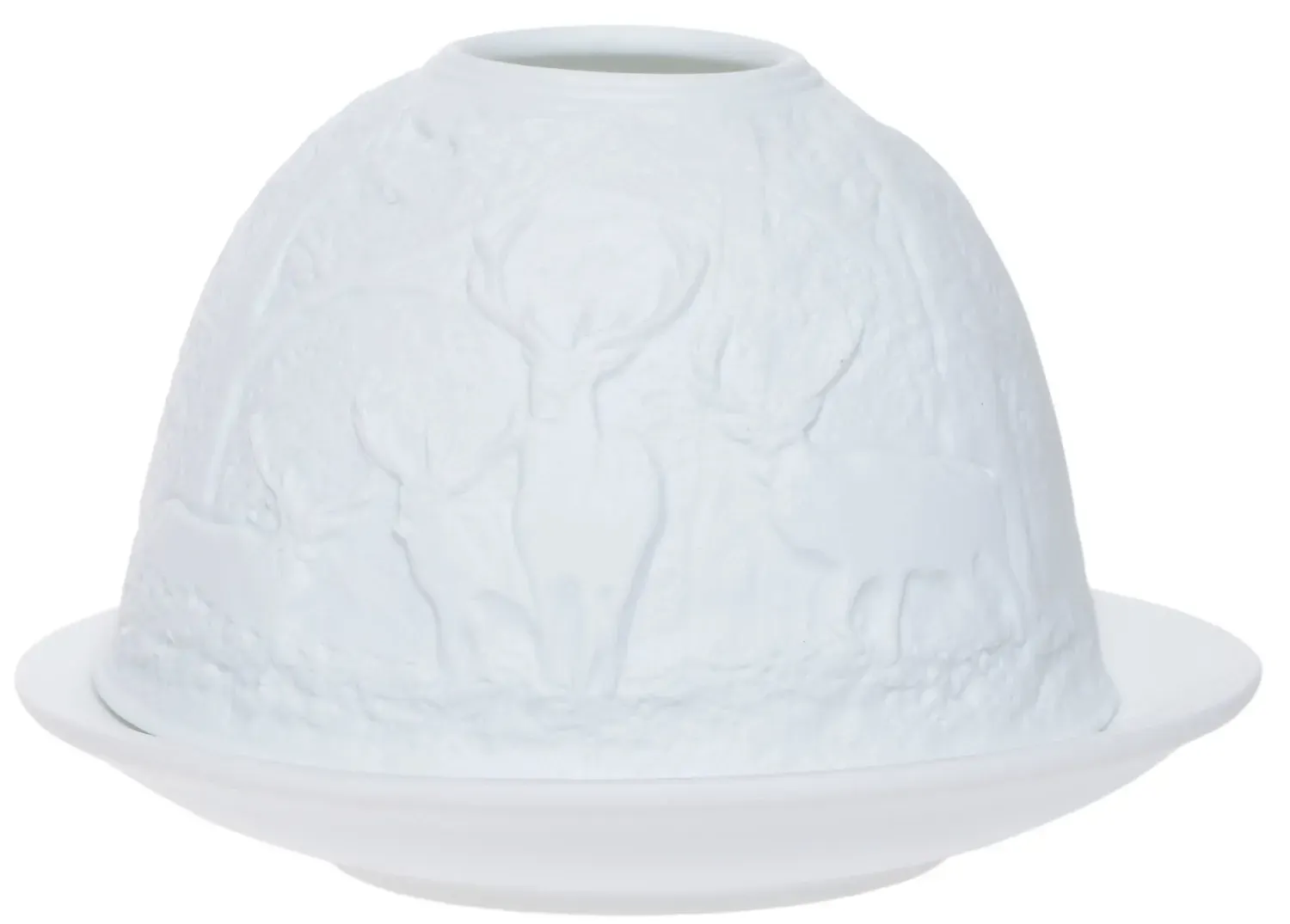Porcelanowy lampion Z RENIFERAMI 1797 biały