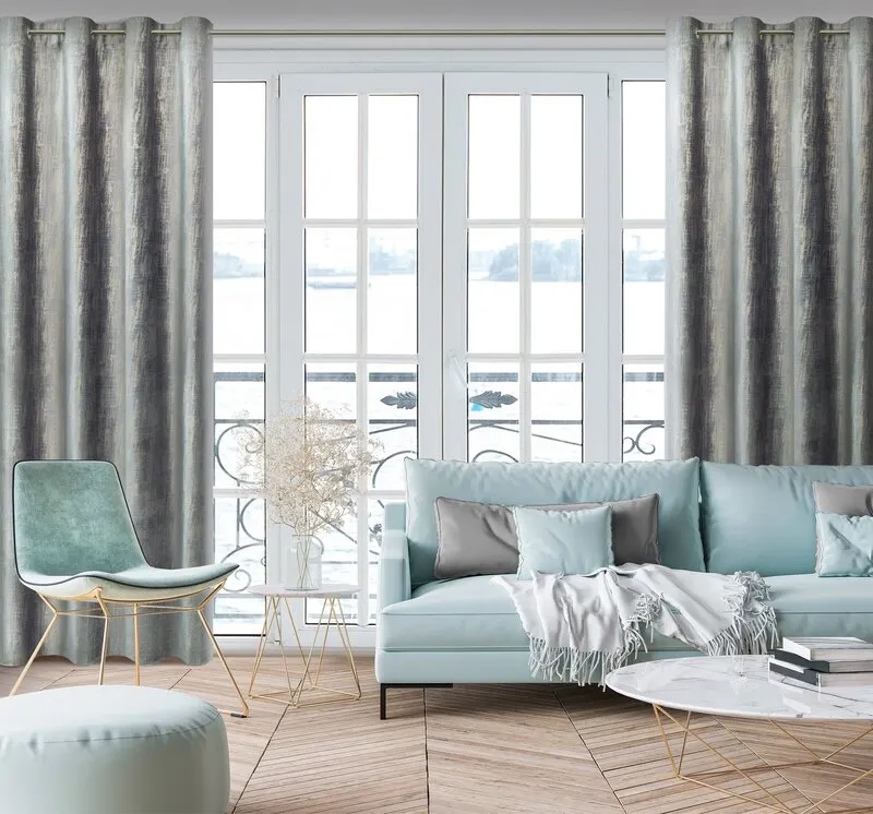 ZASŁONA GOTOWA MARSALA 140X250 CM SZARY - EU_387094