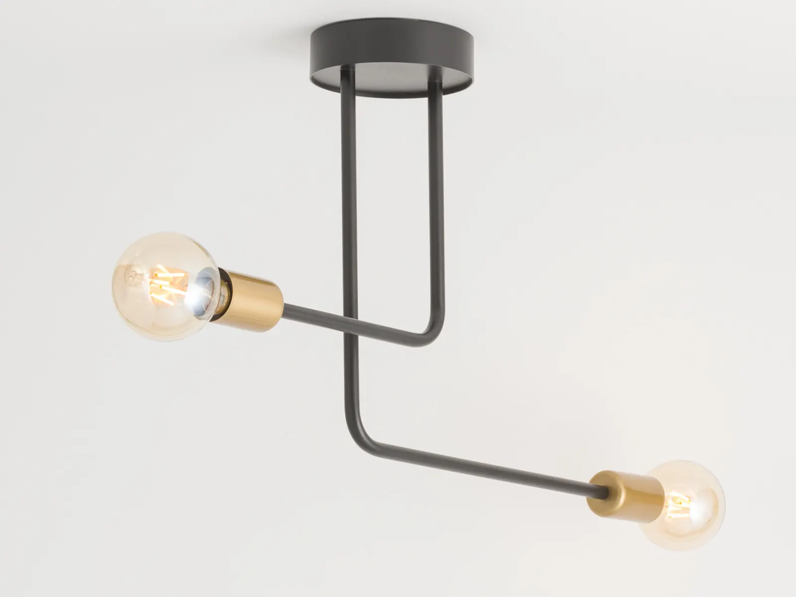 Lampa sufitowa/plafon GINO 2 czarno-złoty - SI_32378