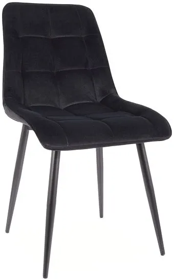 Krzesło tapicerowane CHIC VELVET Bluvel 19 pikowane czarne — zdjęcie 7