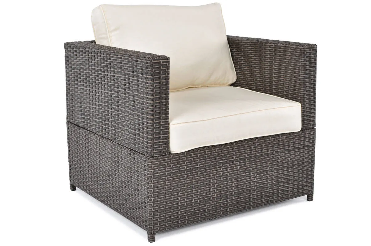 Zestaw ogrodowy wypoczynkowy MALAGA COMFORT MAX 5-os technorattan brązowy - FE5906948125490