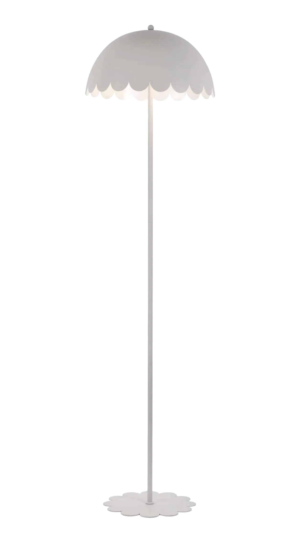 Lampa podłogowa metalowa FLOW 142 cm biała