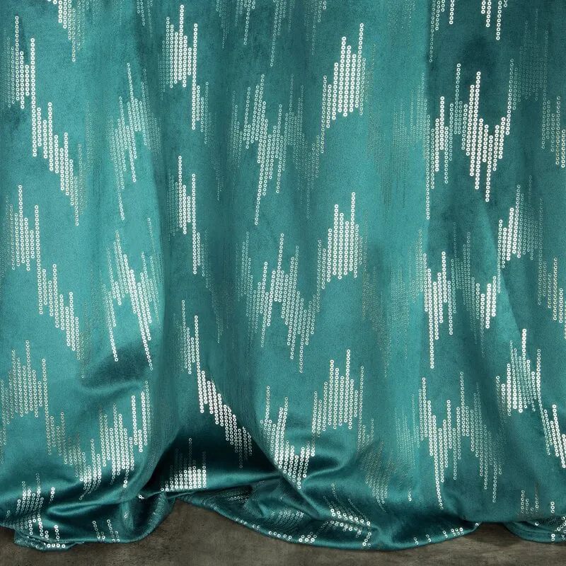 ZASŁONA GOTOWA CHILL 140 X 250 CM TURKUSOWY - EU_372943