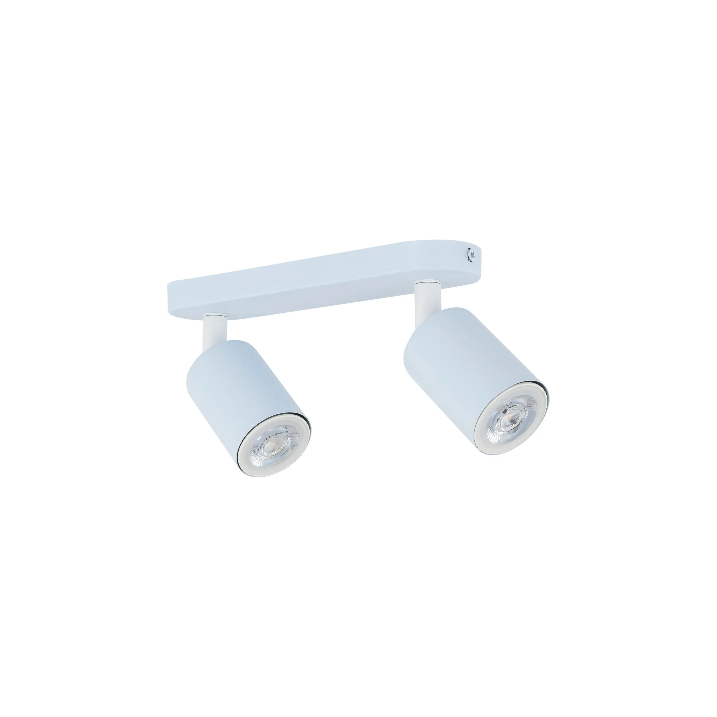 Lampa sufitowa LIVIA niebieska z białymi elementami na metalowej listwie podwójna 35x17x13cm - TK_10237