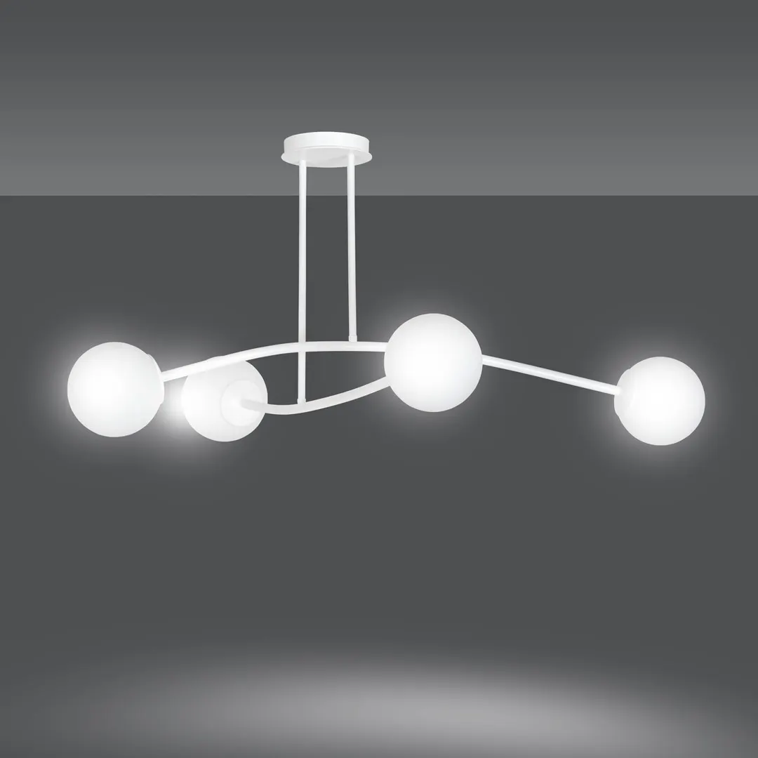 Lampa wisząca HALLDOR 4 biała — zdjęcie 3