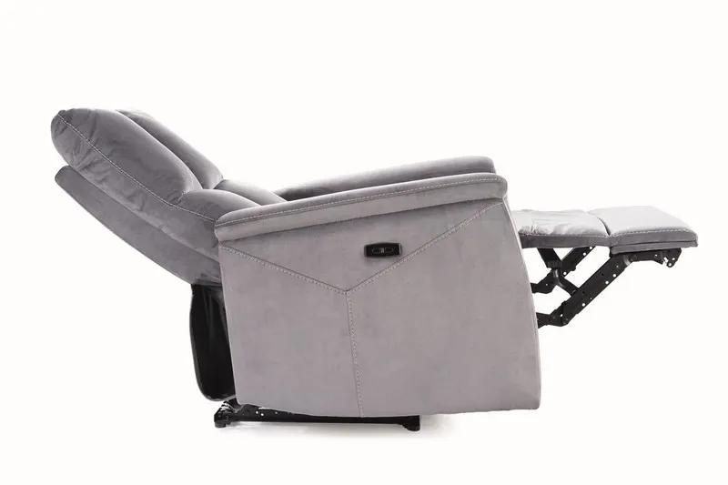 Fotel rozkładany elektrycznie z USB - NEPTUN VELVET aksamitny antyczny róż 52 - NEPTUNVRA