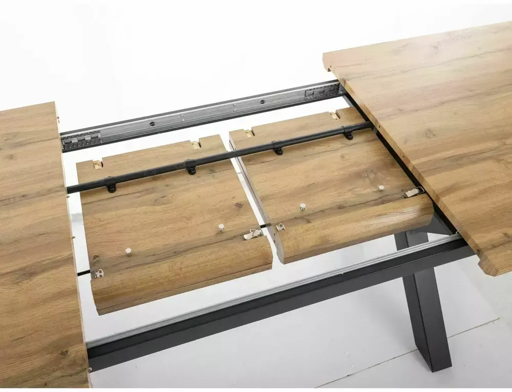 STÓŁ UMBERTO II DĄB ARTISAN/CZARNY 160(240)X90 - UMBERTOIIDAC160