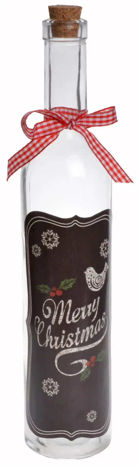 Butelka na nalewkę "MERRY CHRISTMAS" transparentna