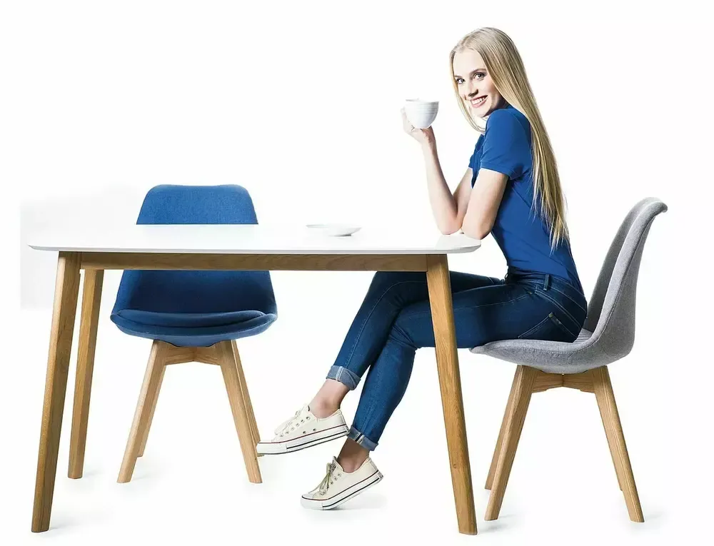 Stół MOSSO I biały/drewno dębowe 75x120 Signal - MOSSOIBD120