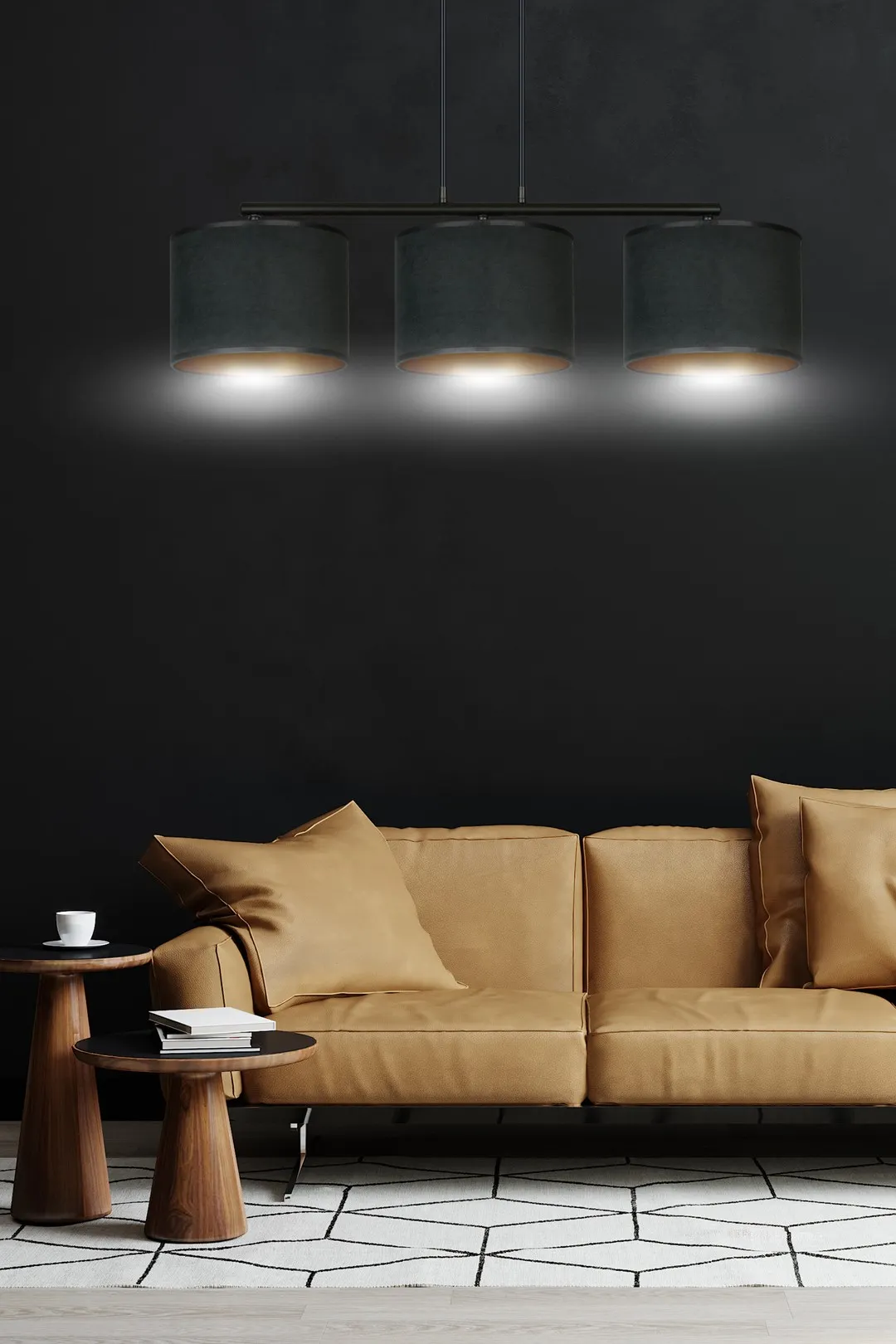 Lampa wisząca HILDE 3 czarny — zdjęcie 8