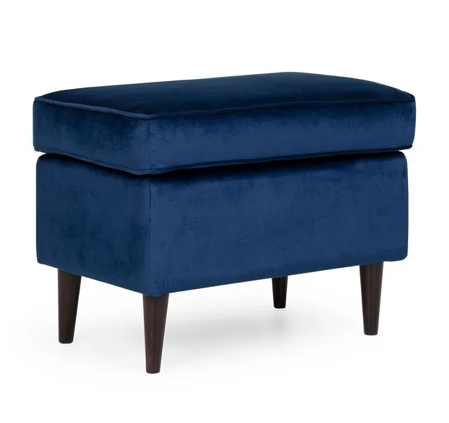 Podnóżek aksamitny RON VELVET granatowy Podnóżek aksamitny RON VELVET granatowy
