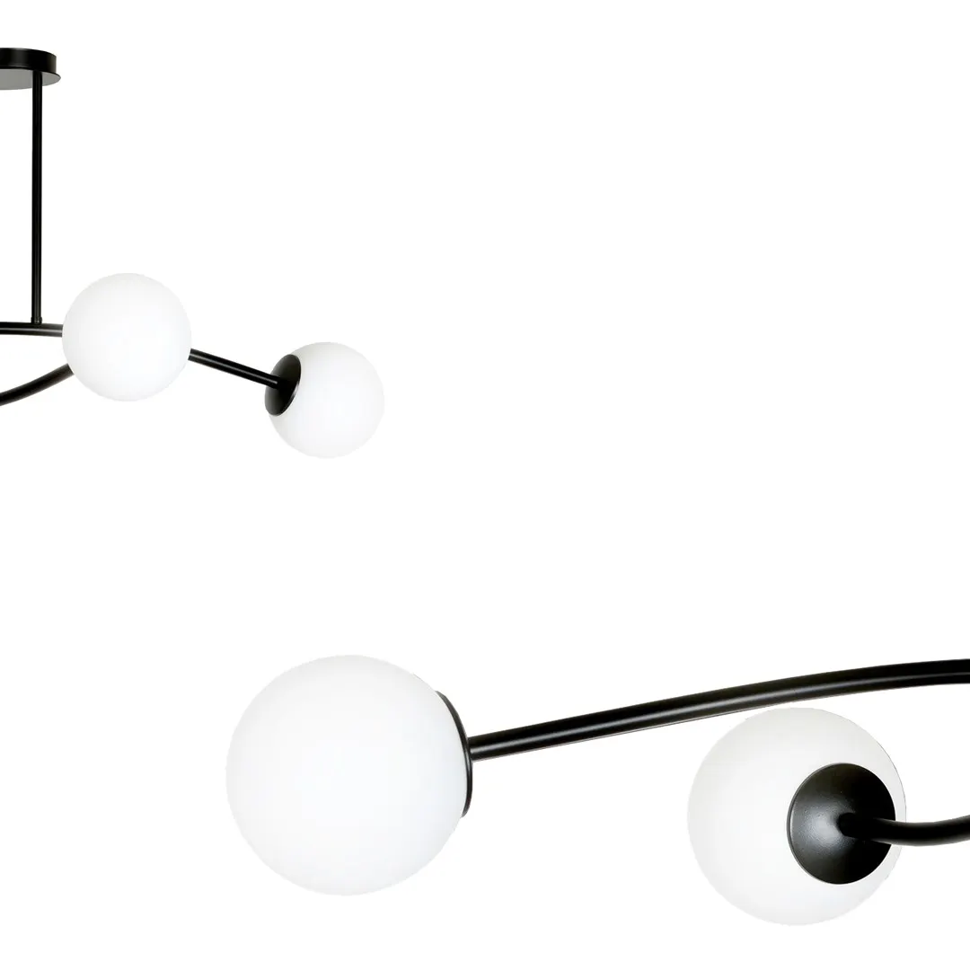 Lampa wisząca HALLDOR 4 czarny biały — zdjęcie 8