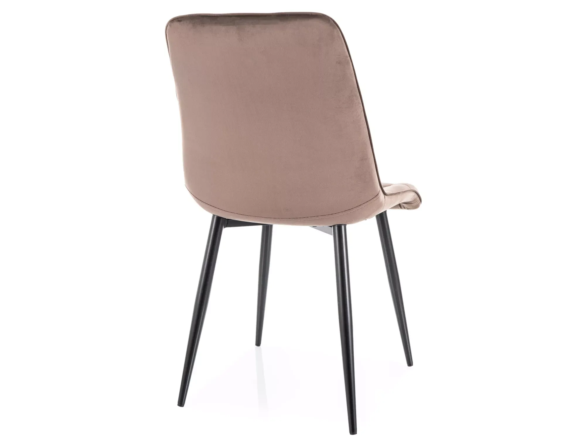 Krzesło jadalniane CHIC VELVET Bluvel 38 pikowane /czarne nogi