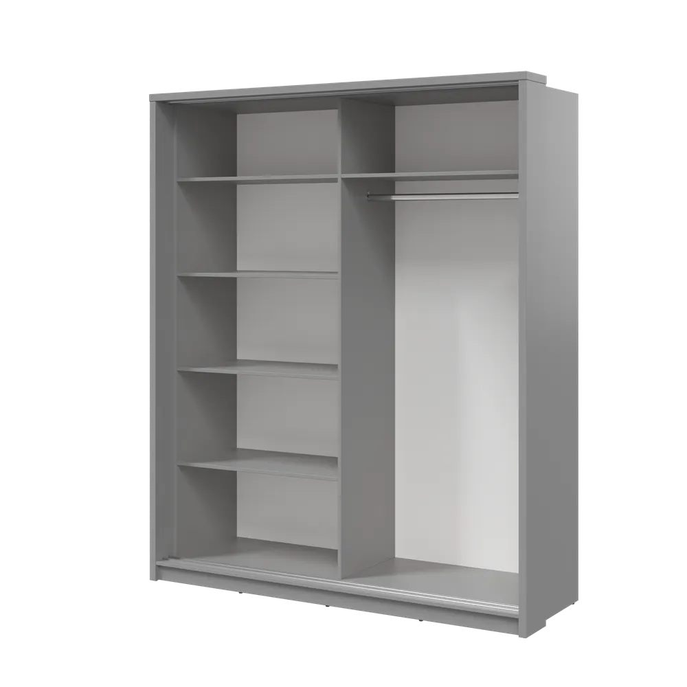 Szafa 2-drzwiowa z lustrem ARTI AR-25 180cm szara - AR25S