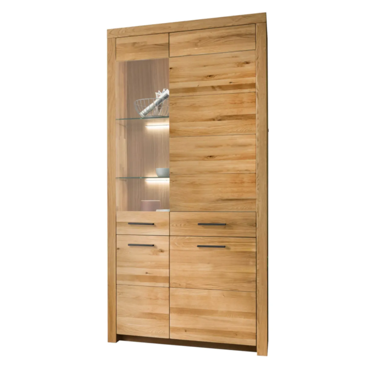 Witryna dębowa szklana DOVE 102x204 II-Lewa Witryna dębowa szklana DOVE 102x204 II-Lewa