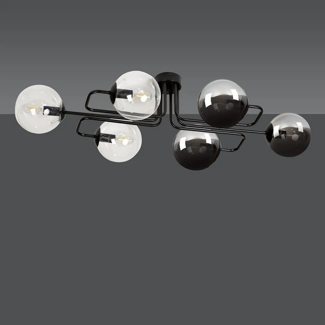 Lampa sufitowa BRENDI Czarny 834/6A3 - 834/6A3