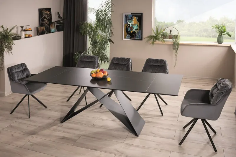 Stół rozkładany WESTIN CERAMIC 90x160(240) Sahara Noir czarny - WESTINCCC160